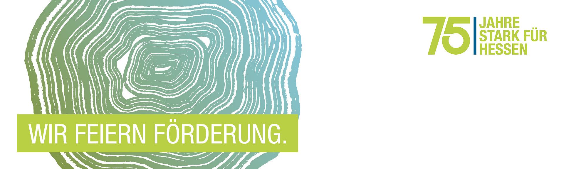 Banner 75 Jahre stark für Hessen